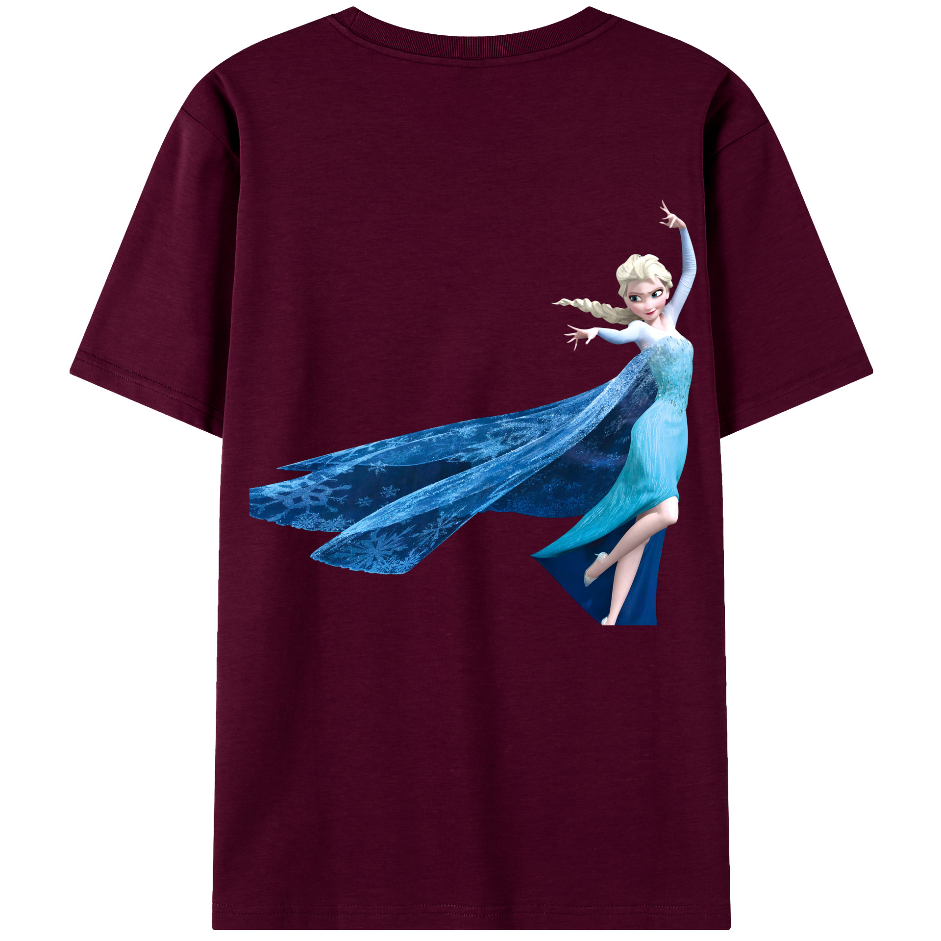 （画像用） アナと雪の女王 アンナ エルサ Frozen Anna Elsa レディース半袖Tシャツ(バックプリント)